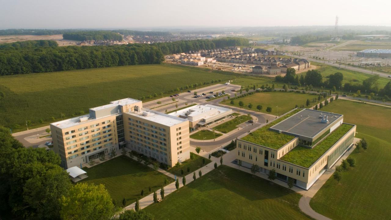 Ariel view of Orillia Campus