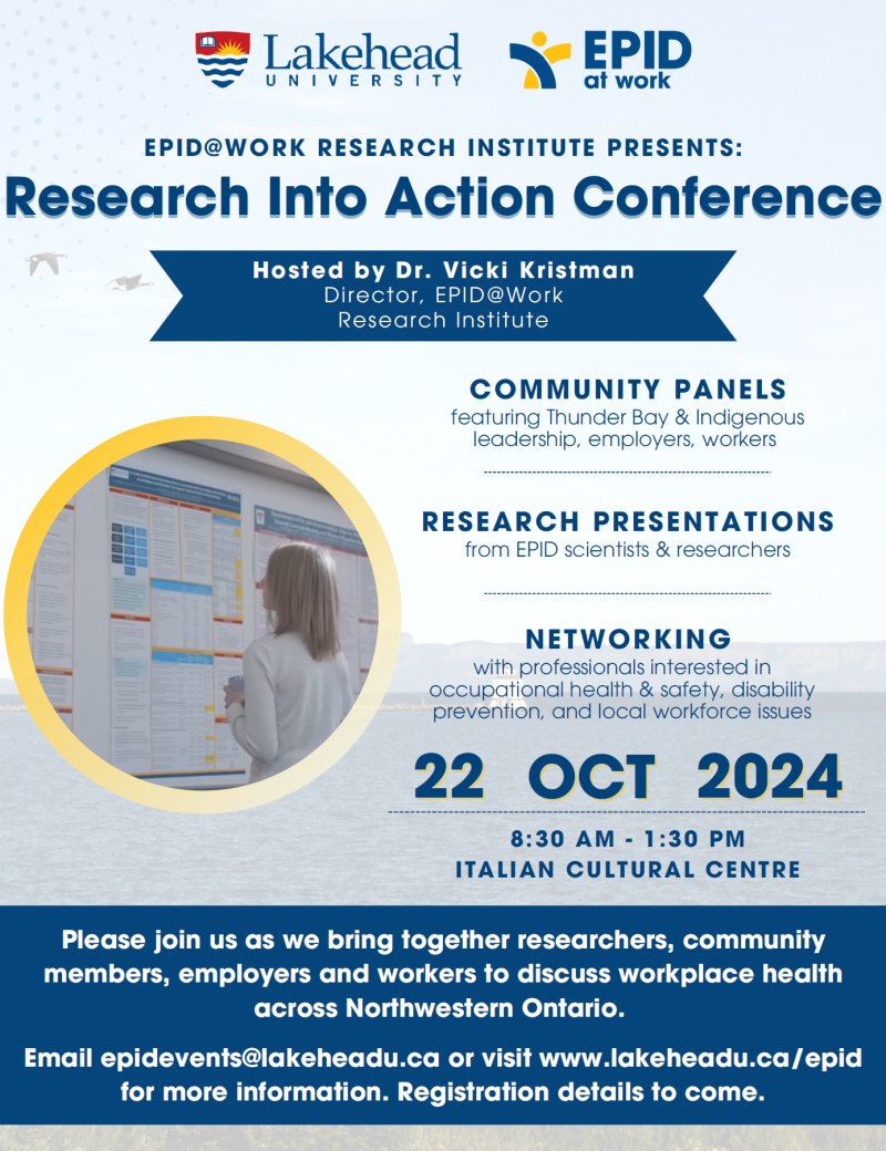 SAVE THE DATE: EPID@Work Research Into Action Conference